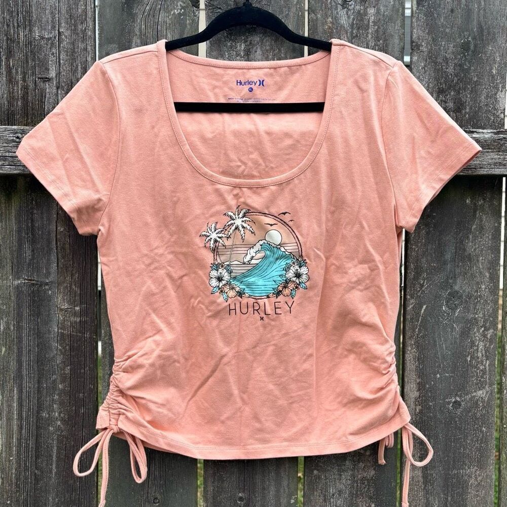 Hurley Coral Side Cinched T-Shirt XL‎